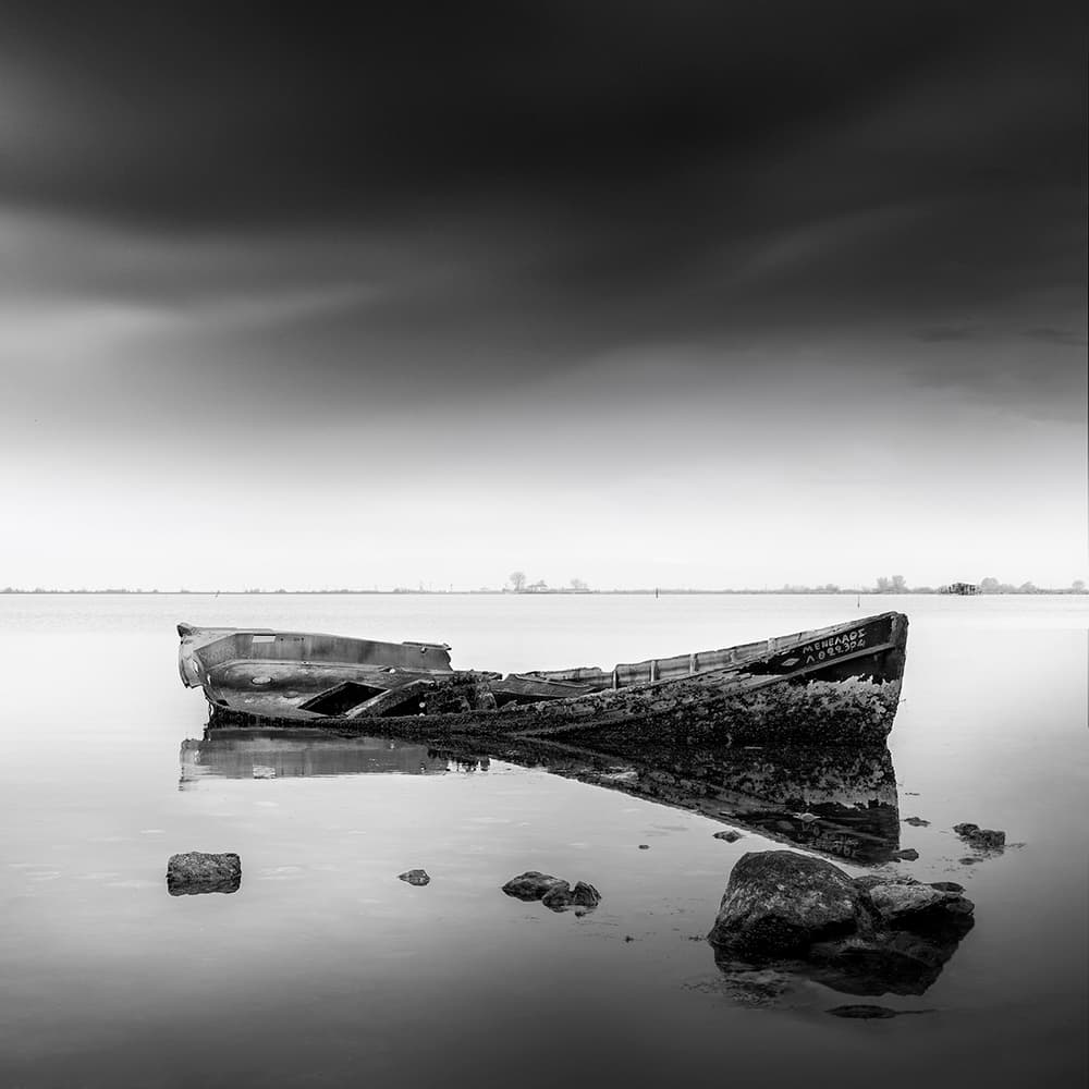 Old Abandoned Boat by George Digalakis — canvas wall art