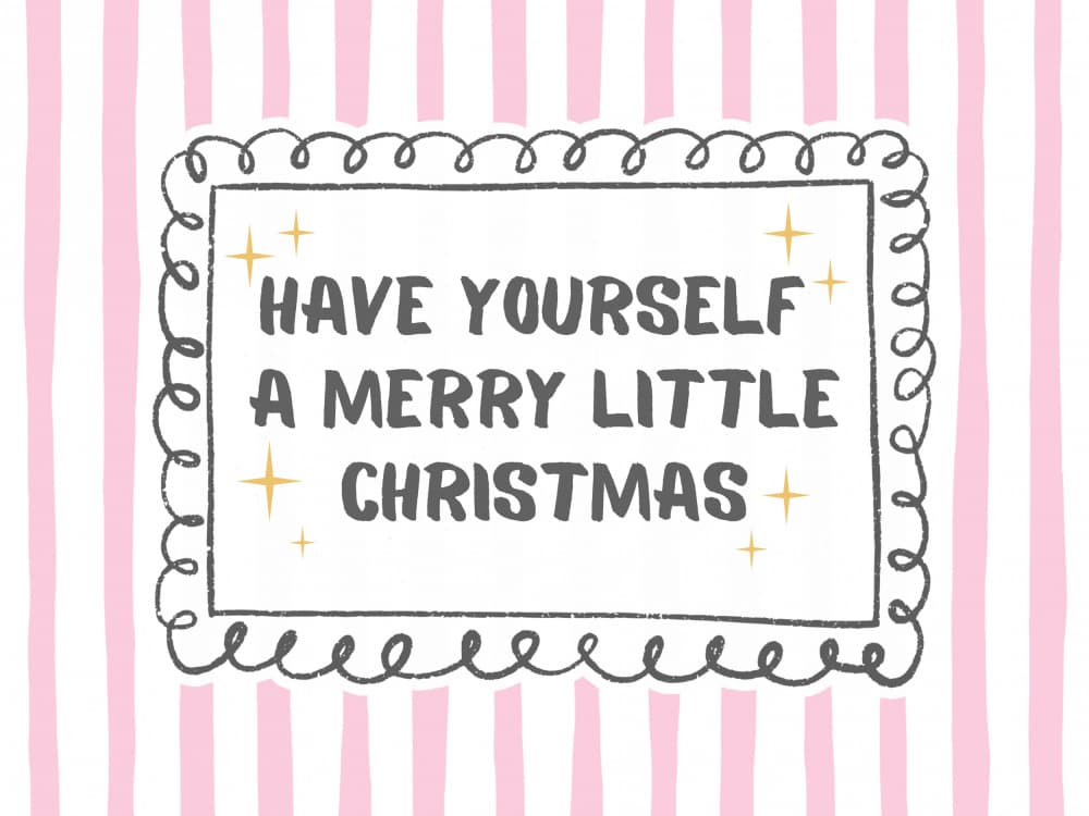 Merry Little Christmas Quote by Jolly and Dash — canvas wall art