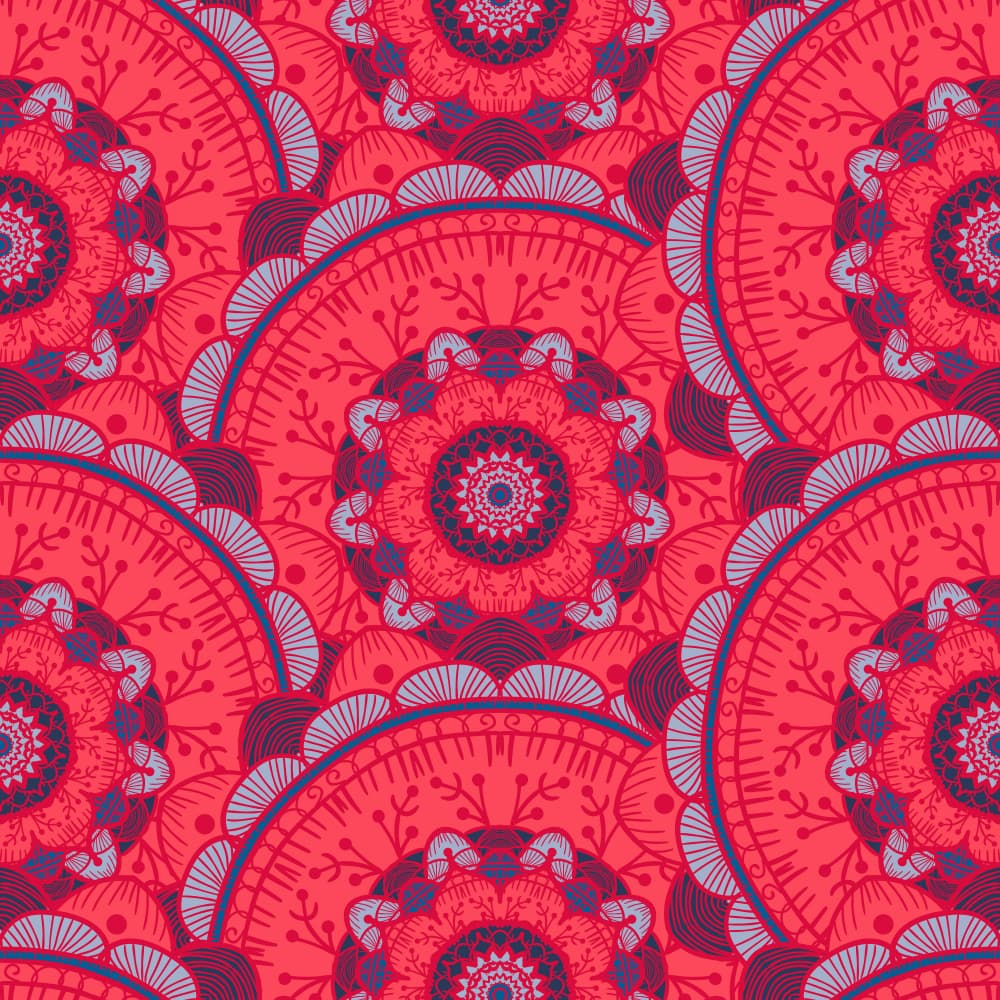 Vibrant Mandala Pattern by Marika Barsrsind — canvas wall art