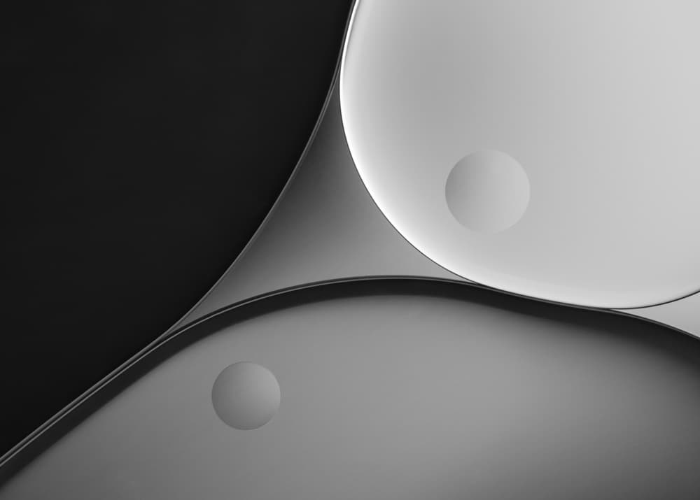 Monochrome Fluid Shapes by Jacqueline Hammer — canvas wall art