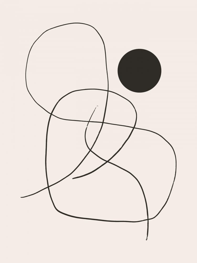 Abstract Lines Circle by Little Dean — canvas wall art