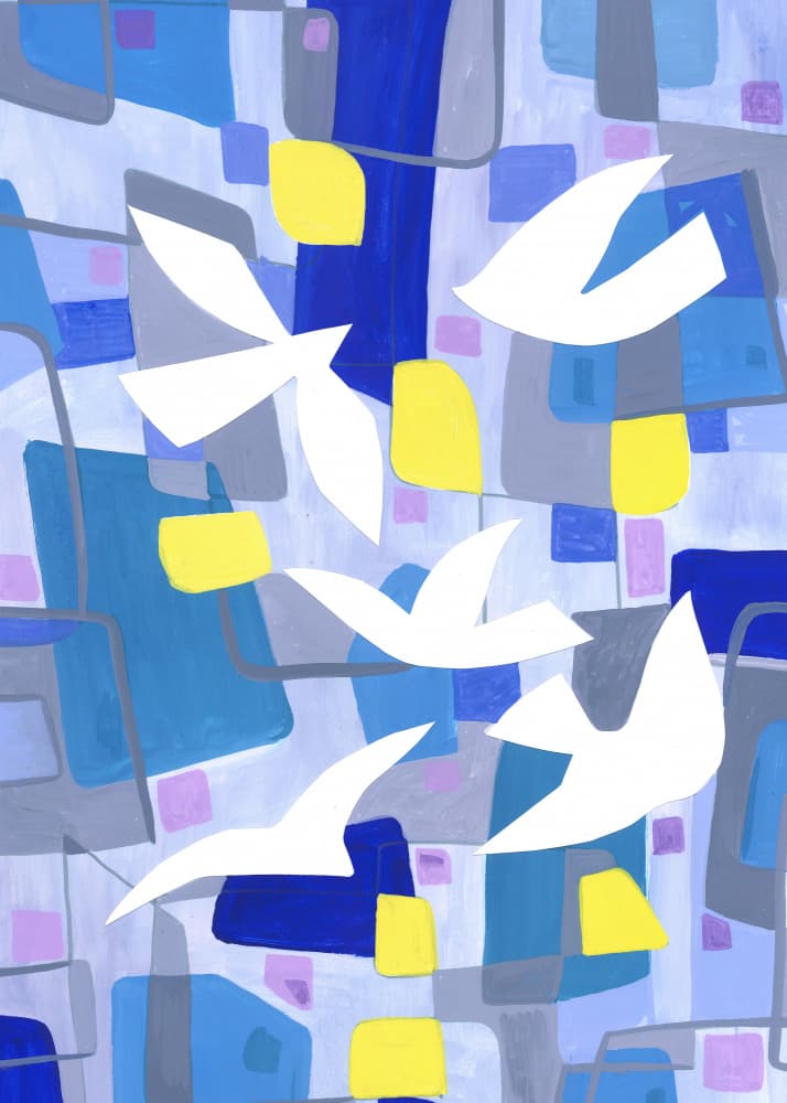 Geometric Flight by Isabelle Brent — canvas wall art