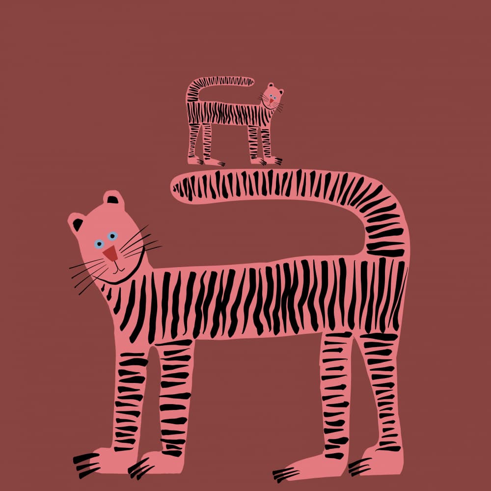 Playful Pink Tigers