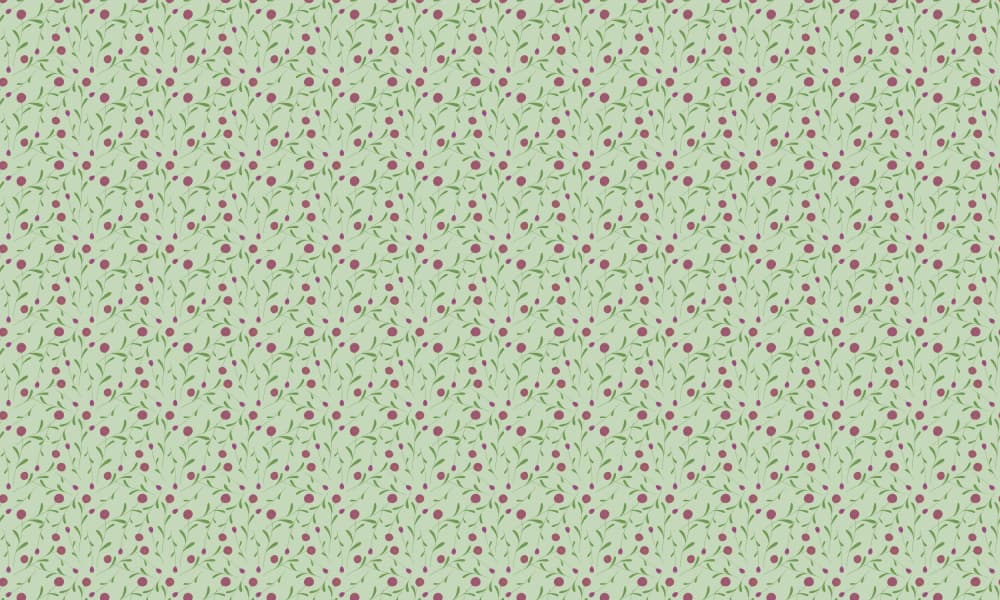 Delicate Leaf Berry Pattern by Yvonne Gustafsson — canvas wall art