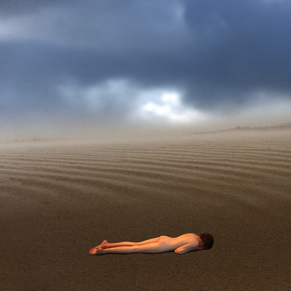 Desert Storm Nude Figure by Huib Limberg — canvas wall art
