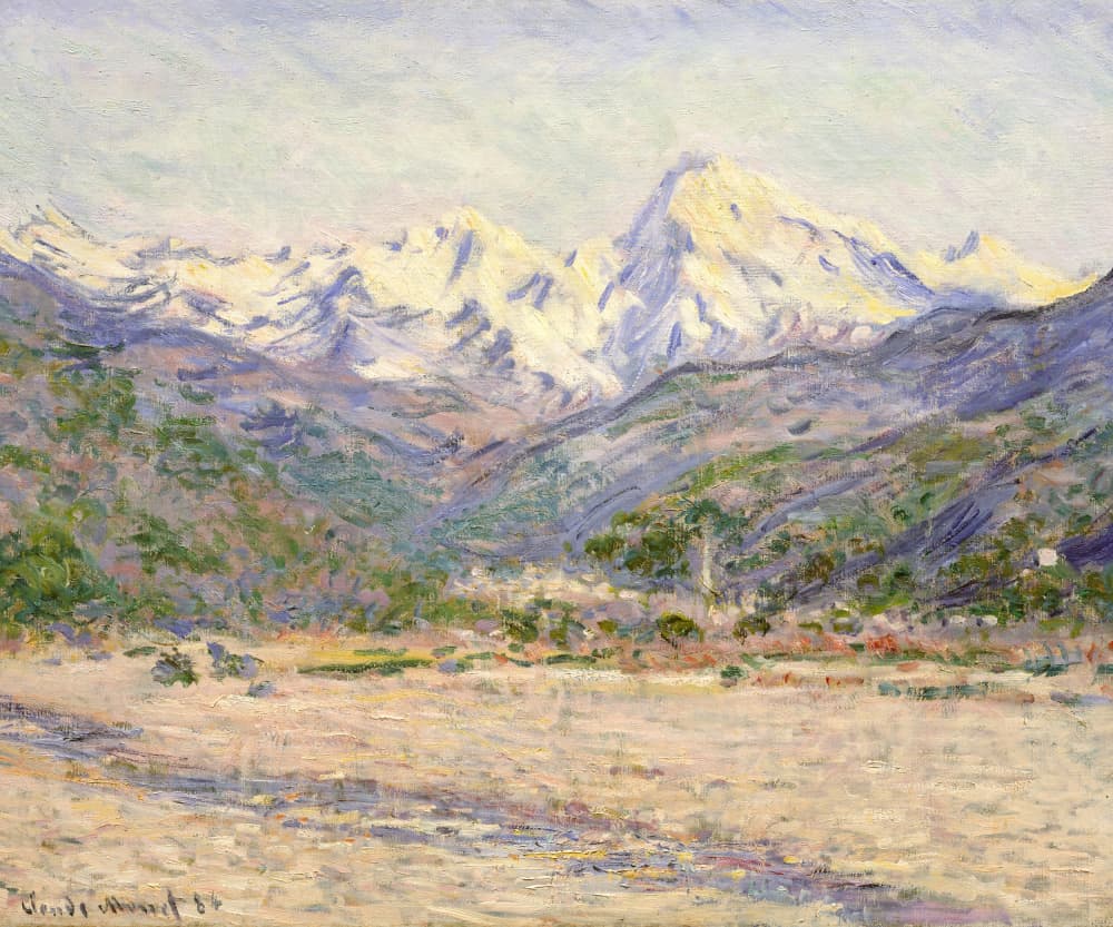 The Valley of the Nervia (1884) by Claude Monet — canvas wall art