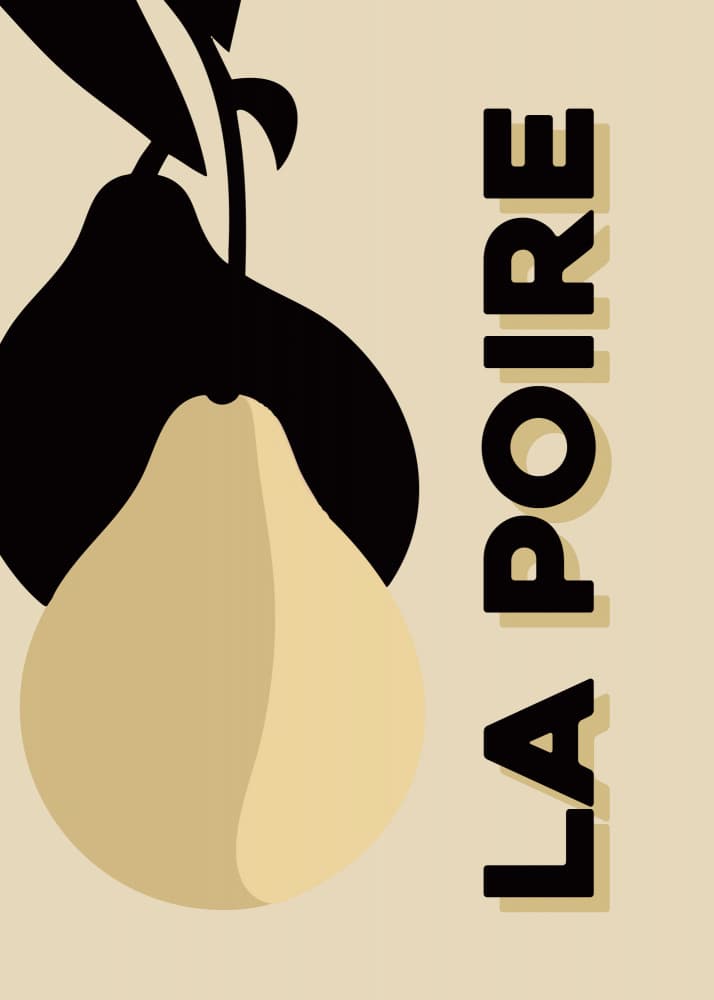 Elegant Pear Illustration by Andreas Magnusson — canvas wall art