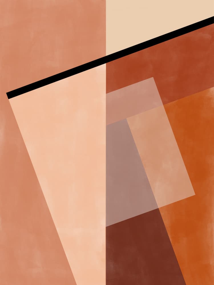 Earthy Geometric Abstract by Elena Ristova — canvas wall art