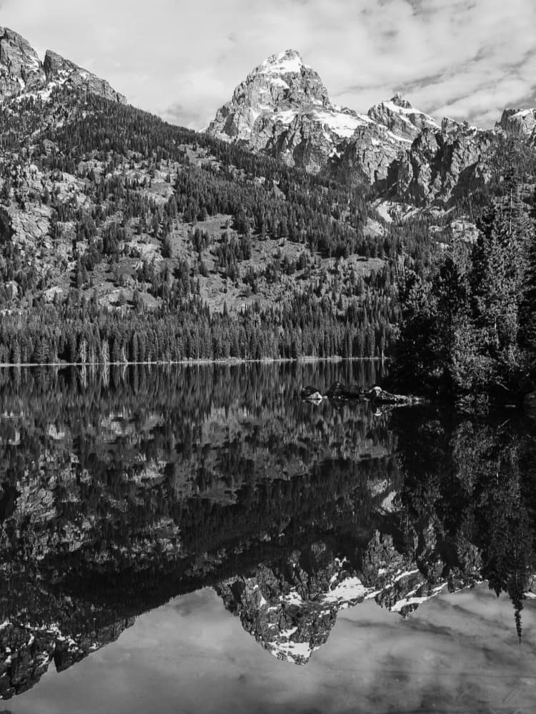 Grand Mountain Reflection by Del Mundo Imagery — canvas wall art
