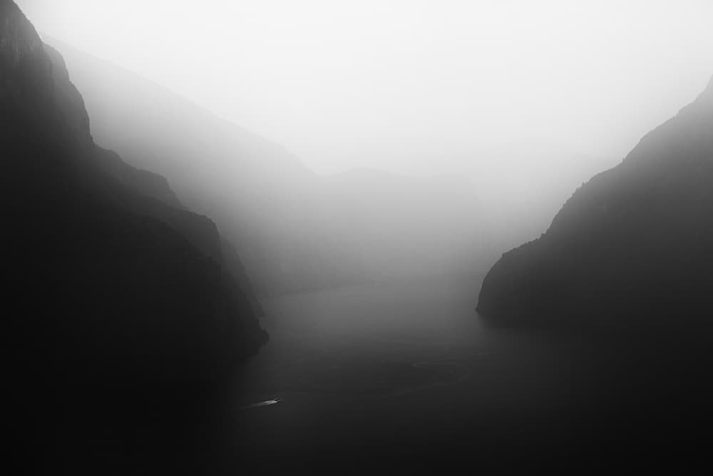 Misty Fjord Serenity by Gustav Davidsson — canvas wall art