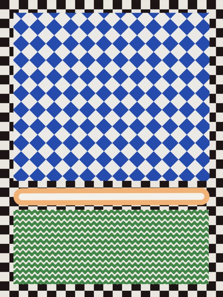 Retro Diamond Zigzag by Little Dean — canvas wall art