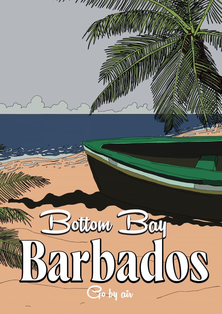 Bottom Bay Barbados by Nicholas — canvas wall art