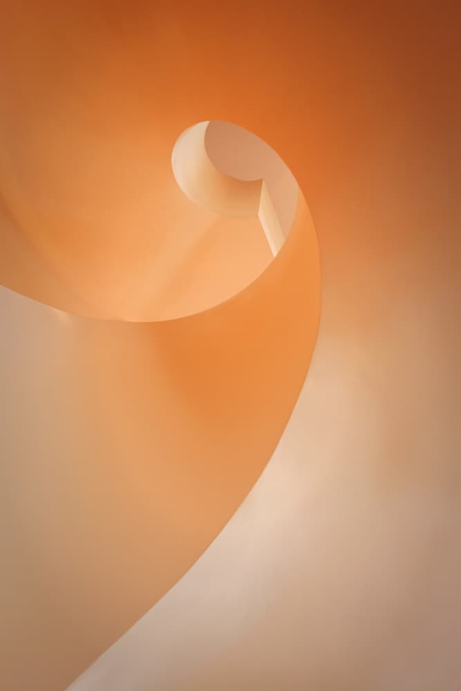 Elegant Orange Swirl by konglingming — canvas wall art