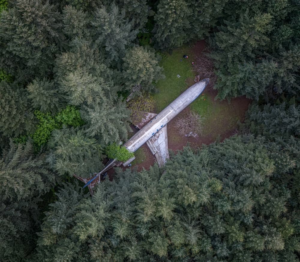 Abandoned Forest Plane by Yuan Su — canvas wall art