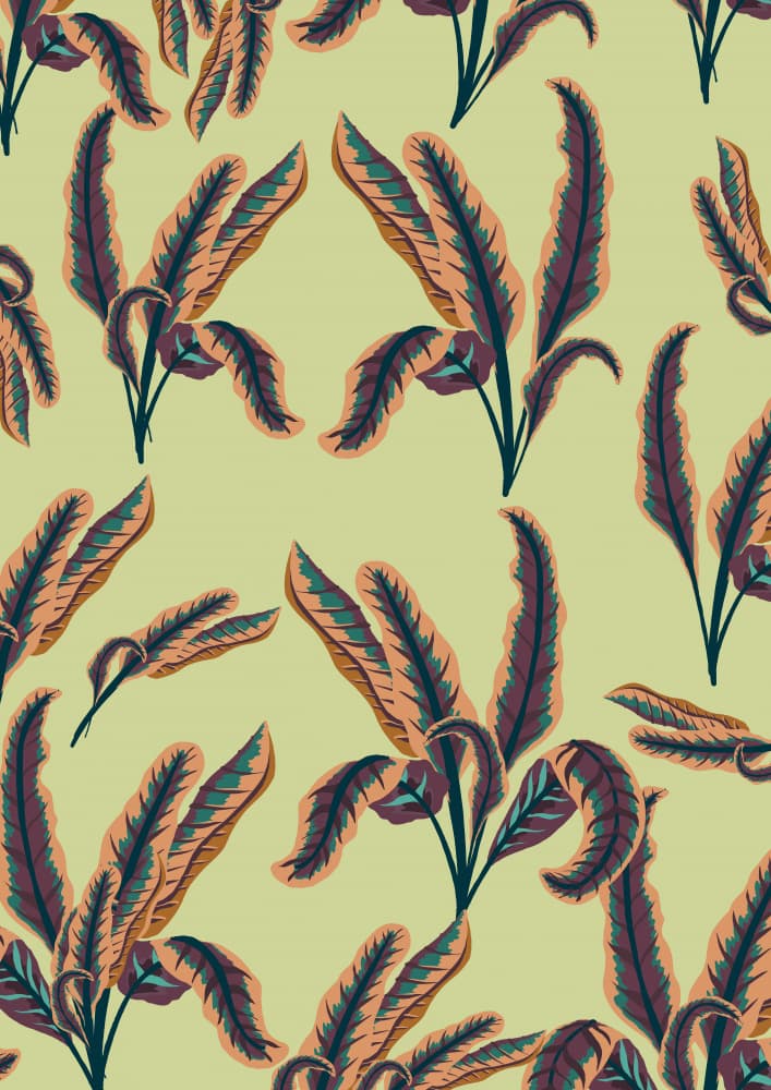 Tropical Leaf Pattern by Nicholas — canvas wall art