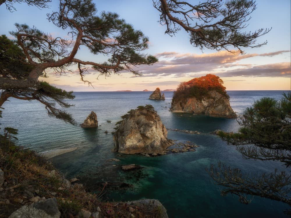 Golden Hour Islands by Ivan A. Godovikov — canvas wall art