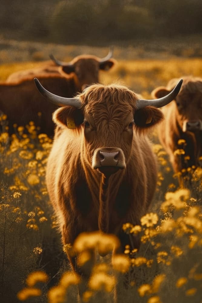 Golden Pasture by Treechild — canvas wall art