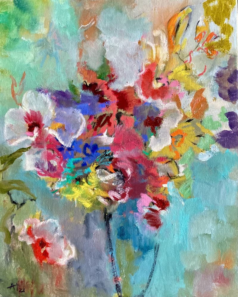 Vibrant Floral Bloom by Alexandra Higgins — canvas wall art