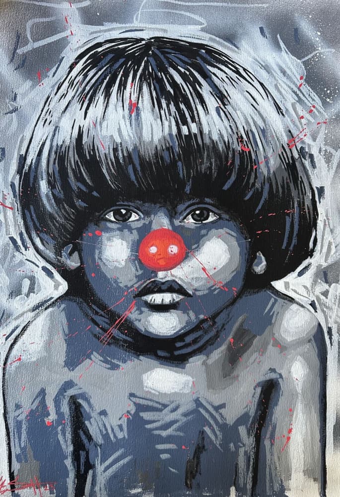 Urban Child Clown Nose by Suzan Habib — canvas wall art
