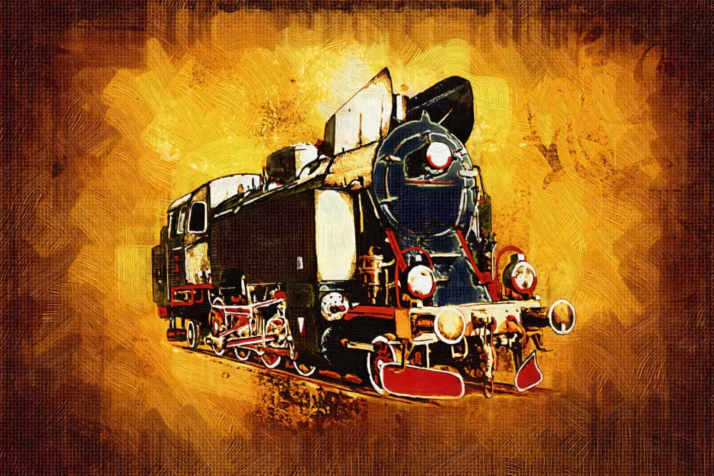 Vintage Steam Locomotive by Rafal Kulik — canvas wall art