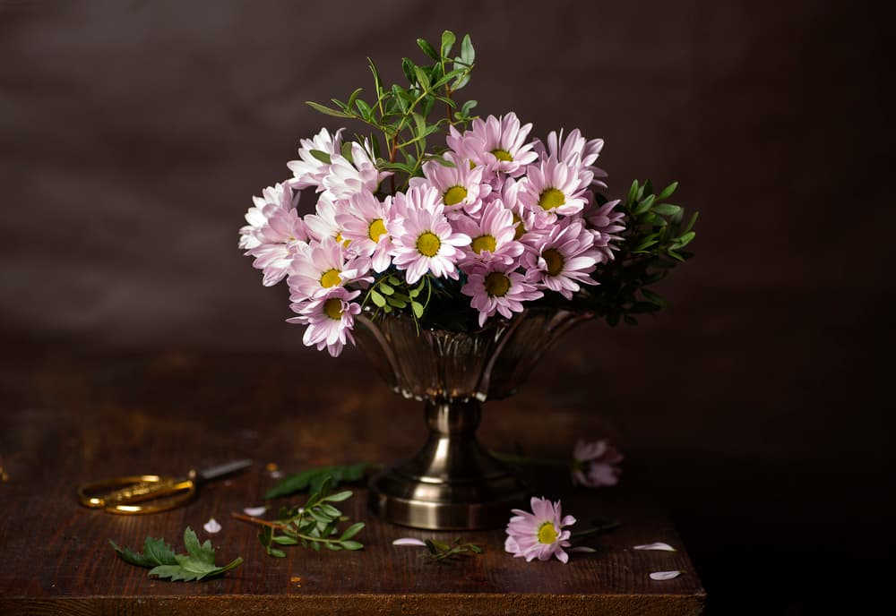 Pink Flowers Still Life by Alina Lankina — canvas wall art