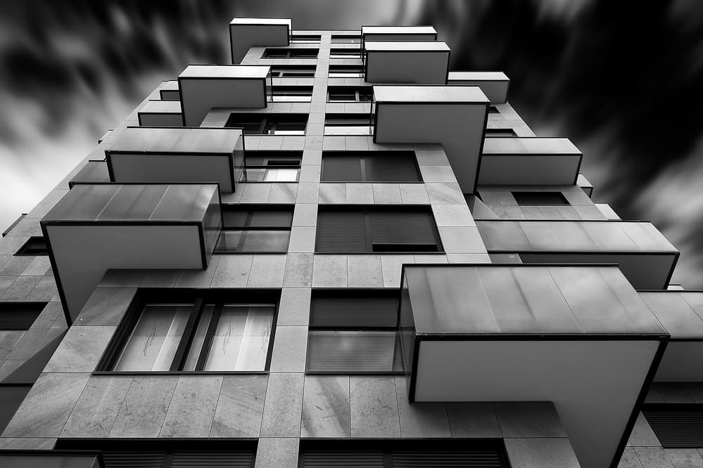 Modern Geometric Balconies by Peru Serra — canvas wall art