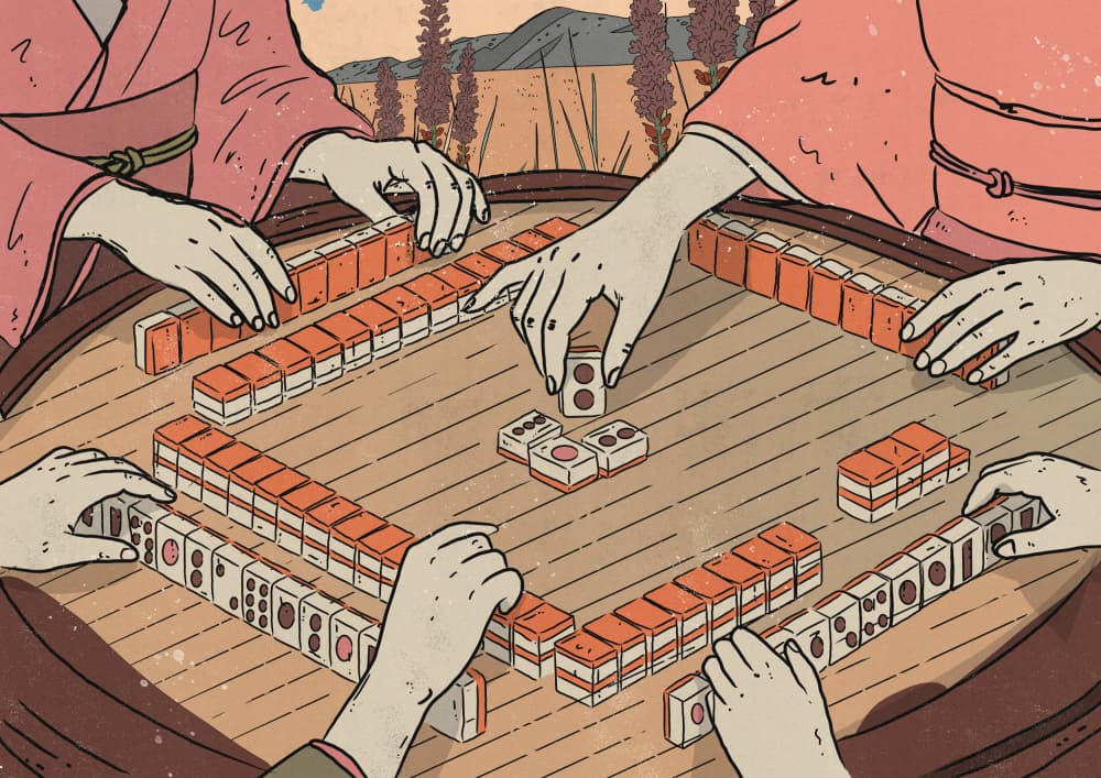 Women Playing Mahjong