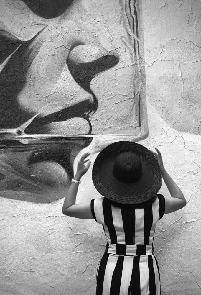 Elegant Woman Mural by Fan Lin (APA) — canvas wall art