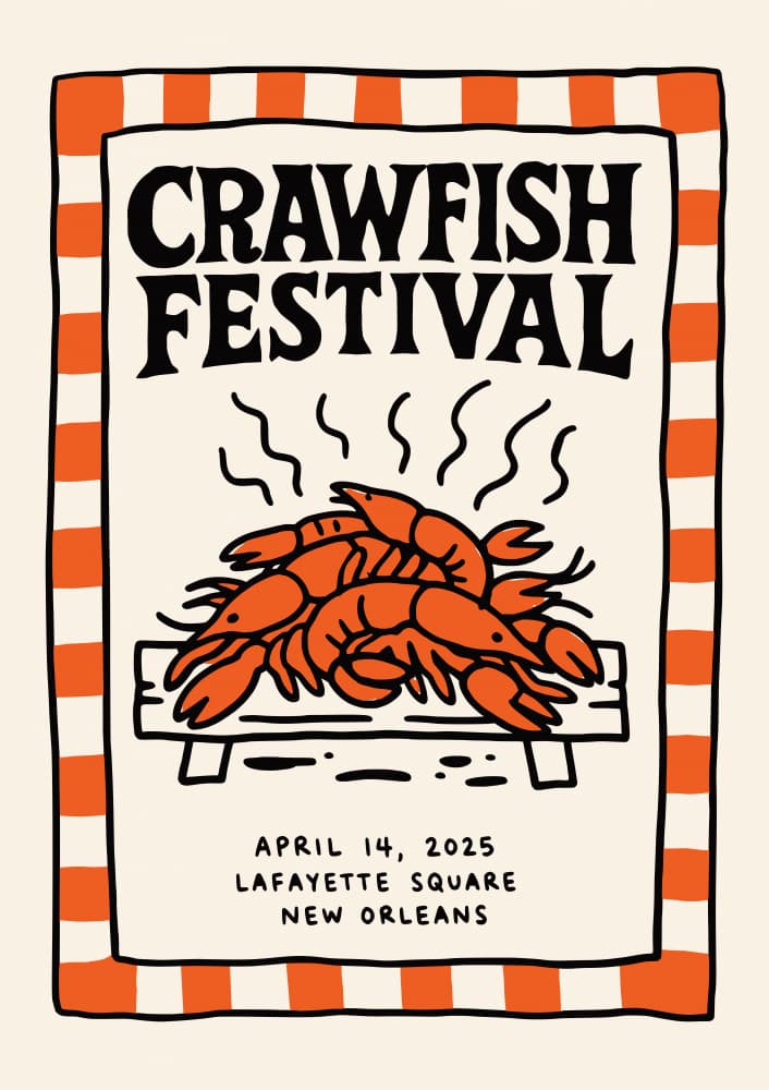 Crawfish Festival New Orleans by Patryk Krygowski — canvas wall art