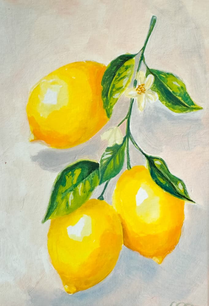 Bright Lemon Still Life by Madison Phipps — canvas wall art