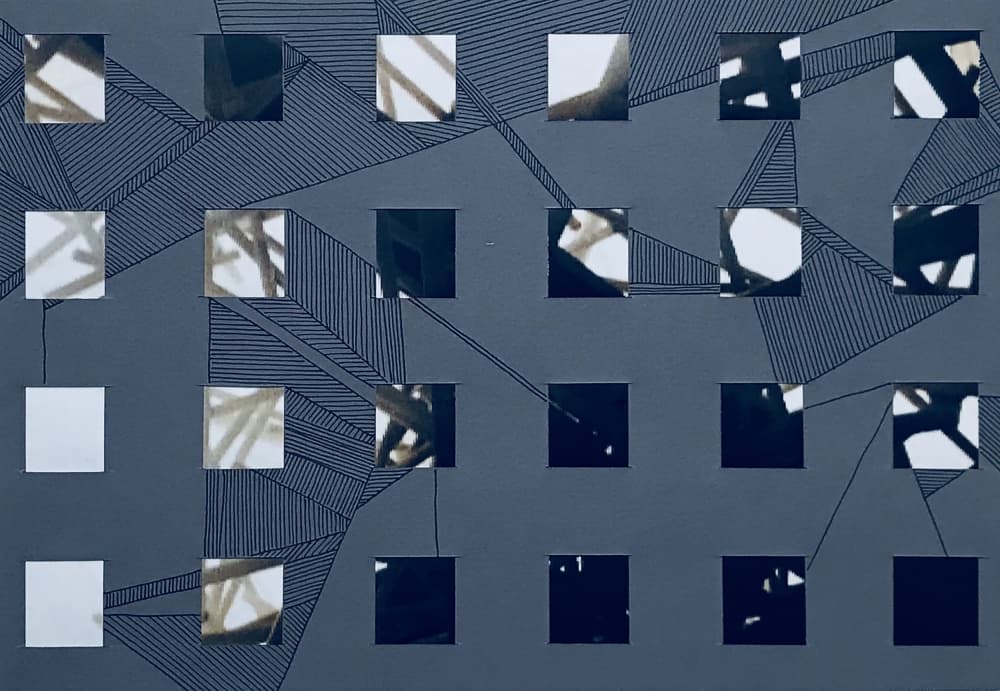Geometric Shadow Play by kellymariesmith — canvas wall art