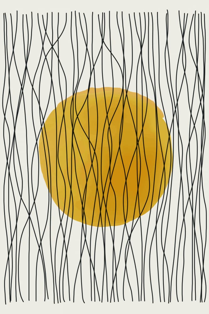 Golden Sun Lines by jay stanley — canvas wall art