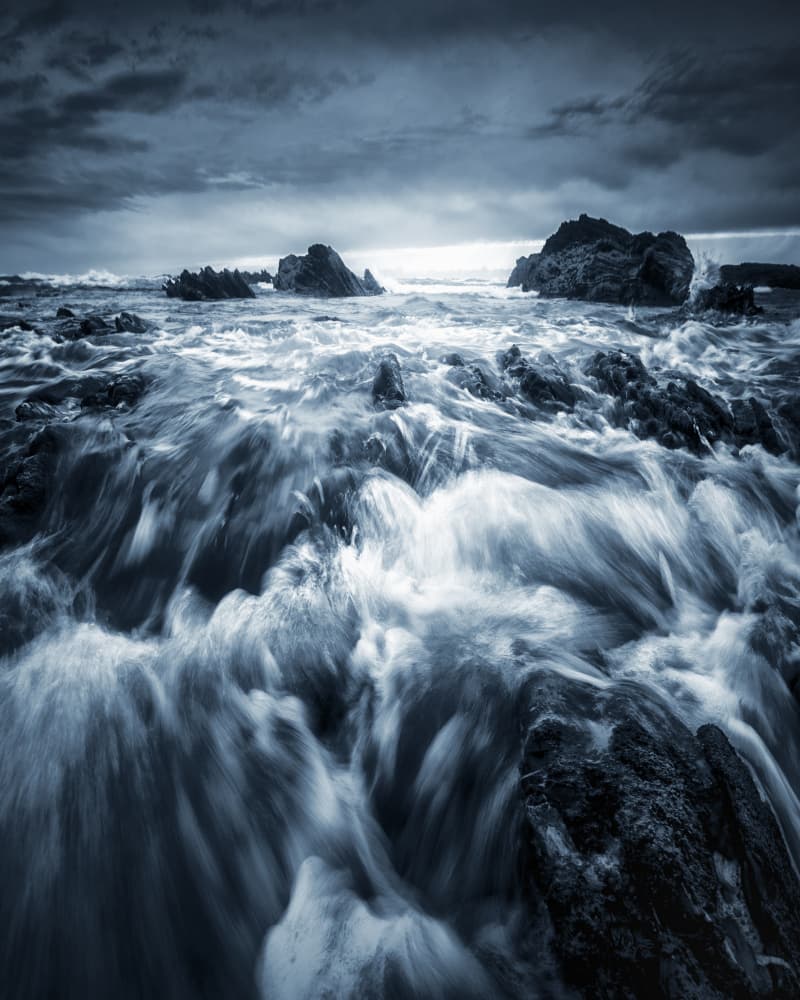 Moody Ocean Flow by Manuel Ponce Luque — canvas wall art