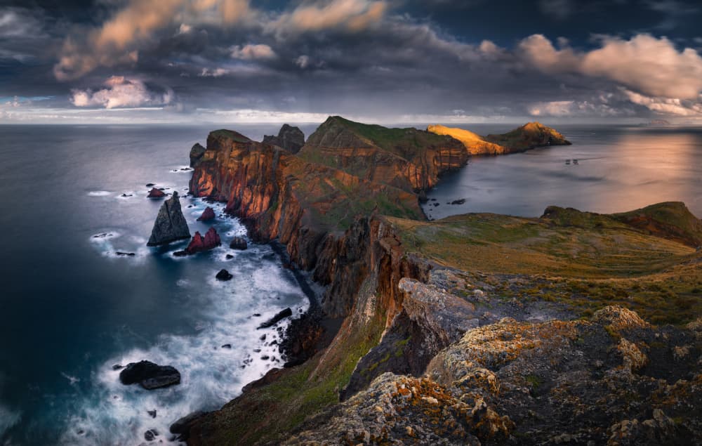 Dramatic Coastal Sunset by Karol Nienartowicz — canvas wall art