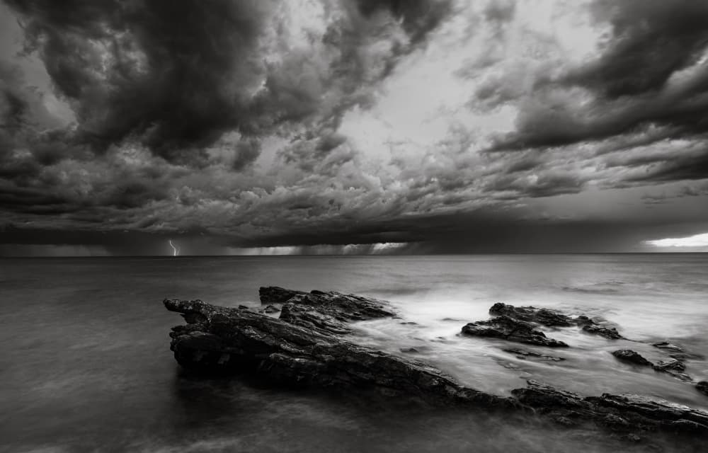 Stormy Ocean Lightning by Gianpaolo Meriana — canvas wall art