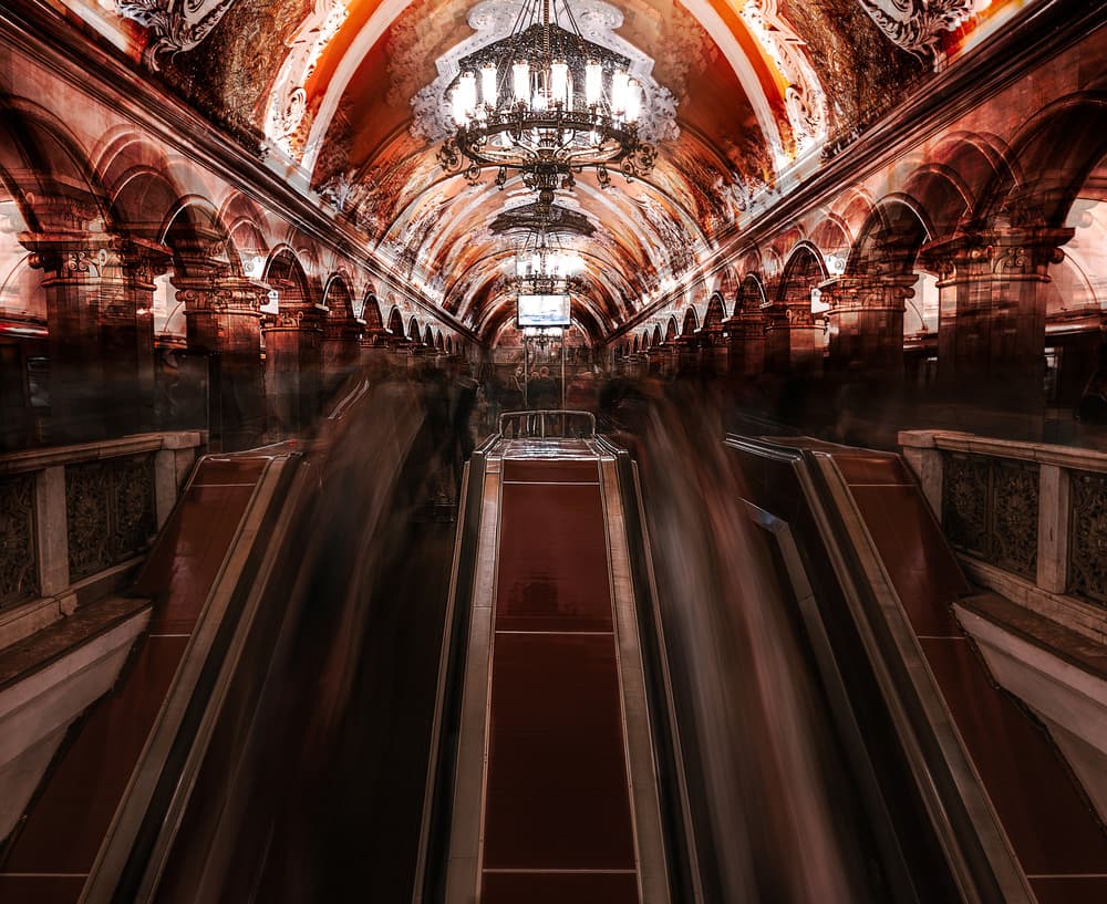 Vintage Subway Station Motion by Carmine Chiriacò — canvas wall art