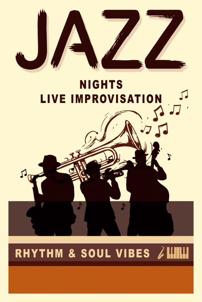 Jazz Nights Live Music by casa cartissi — canvas wall art