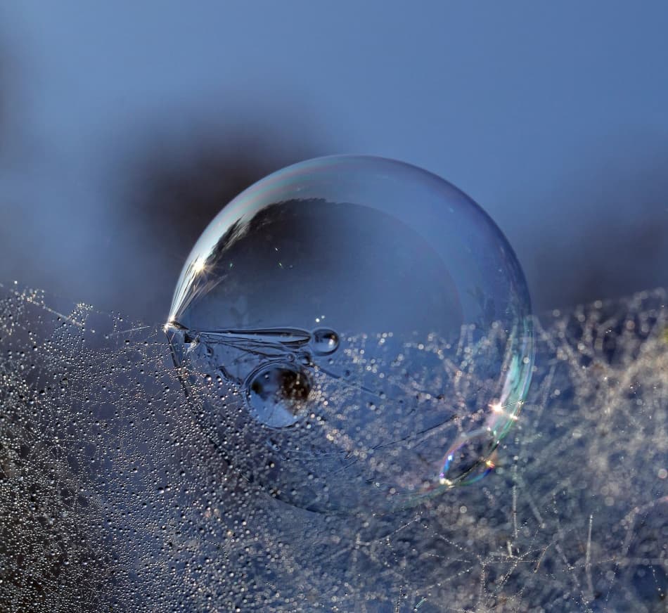 Shimmering Frozen Bubble by Kent Mathiesen — canvas wall art