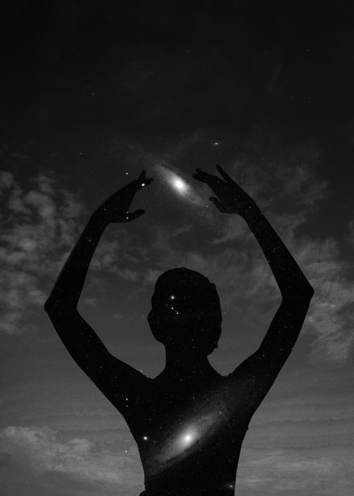 Cosmic Dancer Silhouette by Ariz Rab — canvas wall art