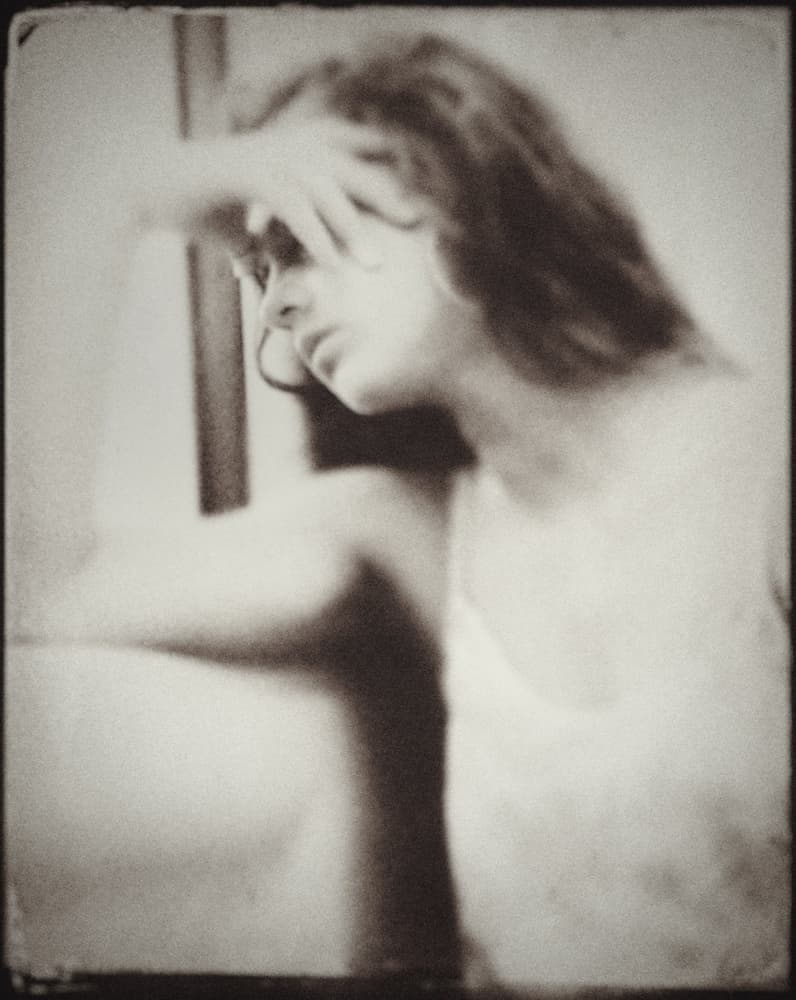 Quiet Pensive Woman by txules — canvas wall art