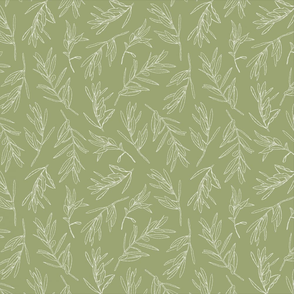 Green Botanical Leaf Pattern by Claudi Lourens — canvas wall art