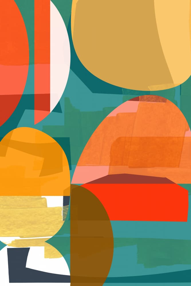 Vibrant Abstract Shapes by cartissi — canvas wall art