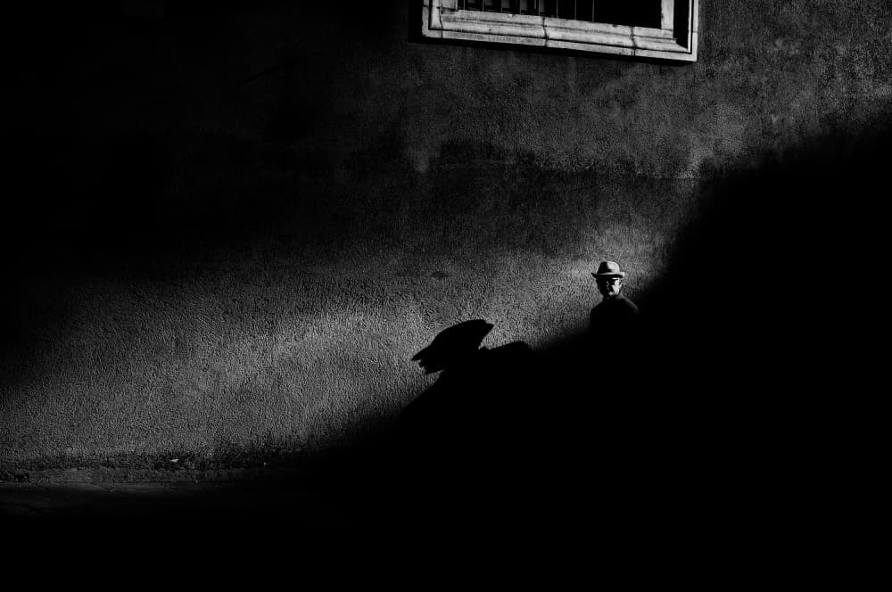 Man In Deep Shadow by Antonio Grambone — canvas wall art
