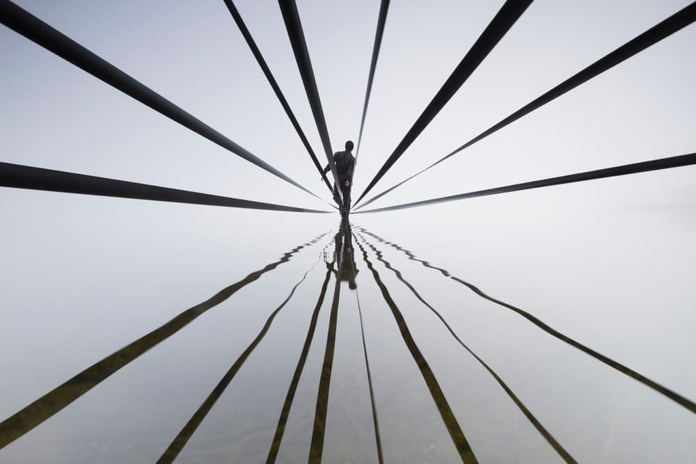 Solitary Walk Perspective by Leszek Paradowski — canvas wall art