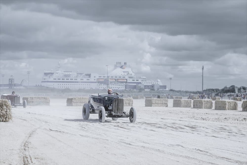 Hot Rod Beach Race by Arnaud MAUPETIT — canvas wall art