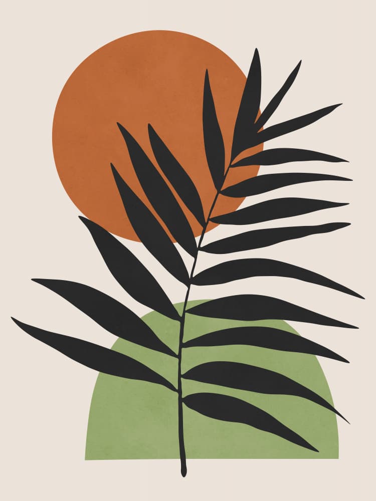 Boho Sun Palm by Vitor Costa — canvas wall art