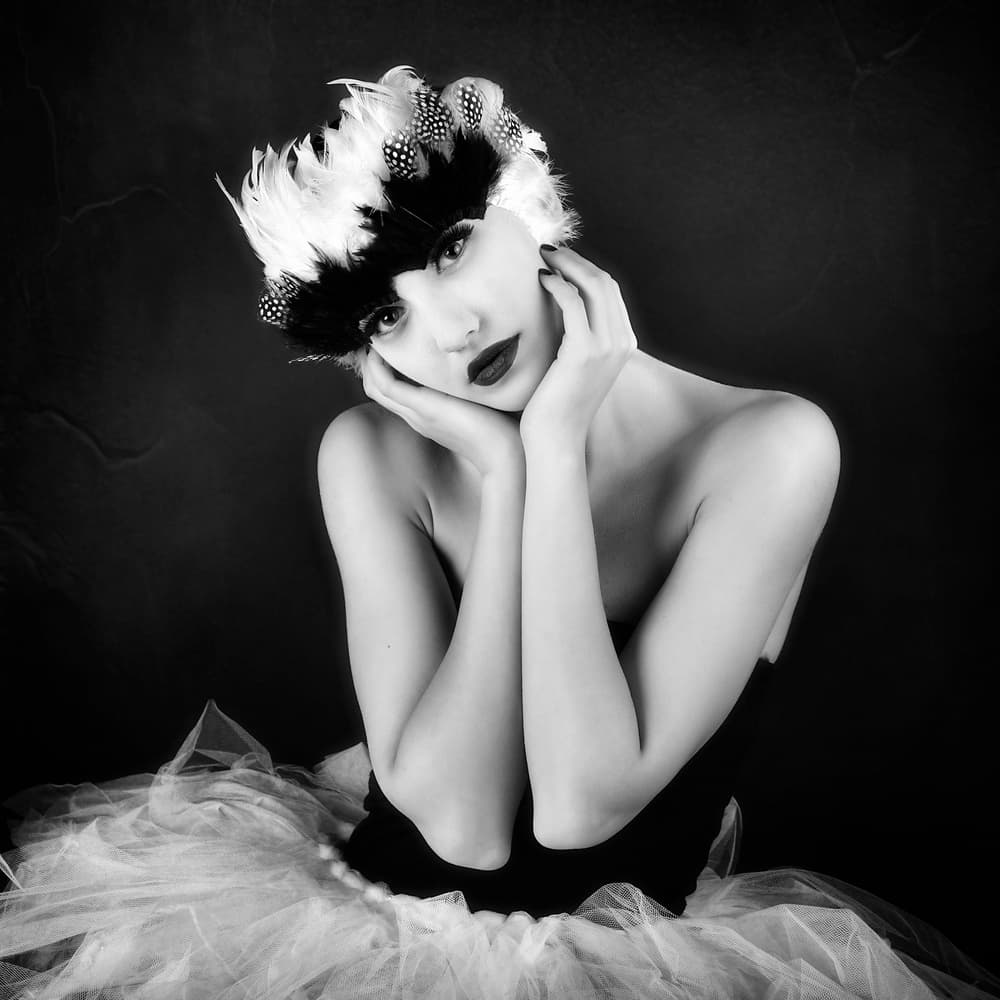 Elegant Feathered Dancer by Alexandra Fira — canvas wall art