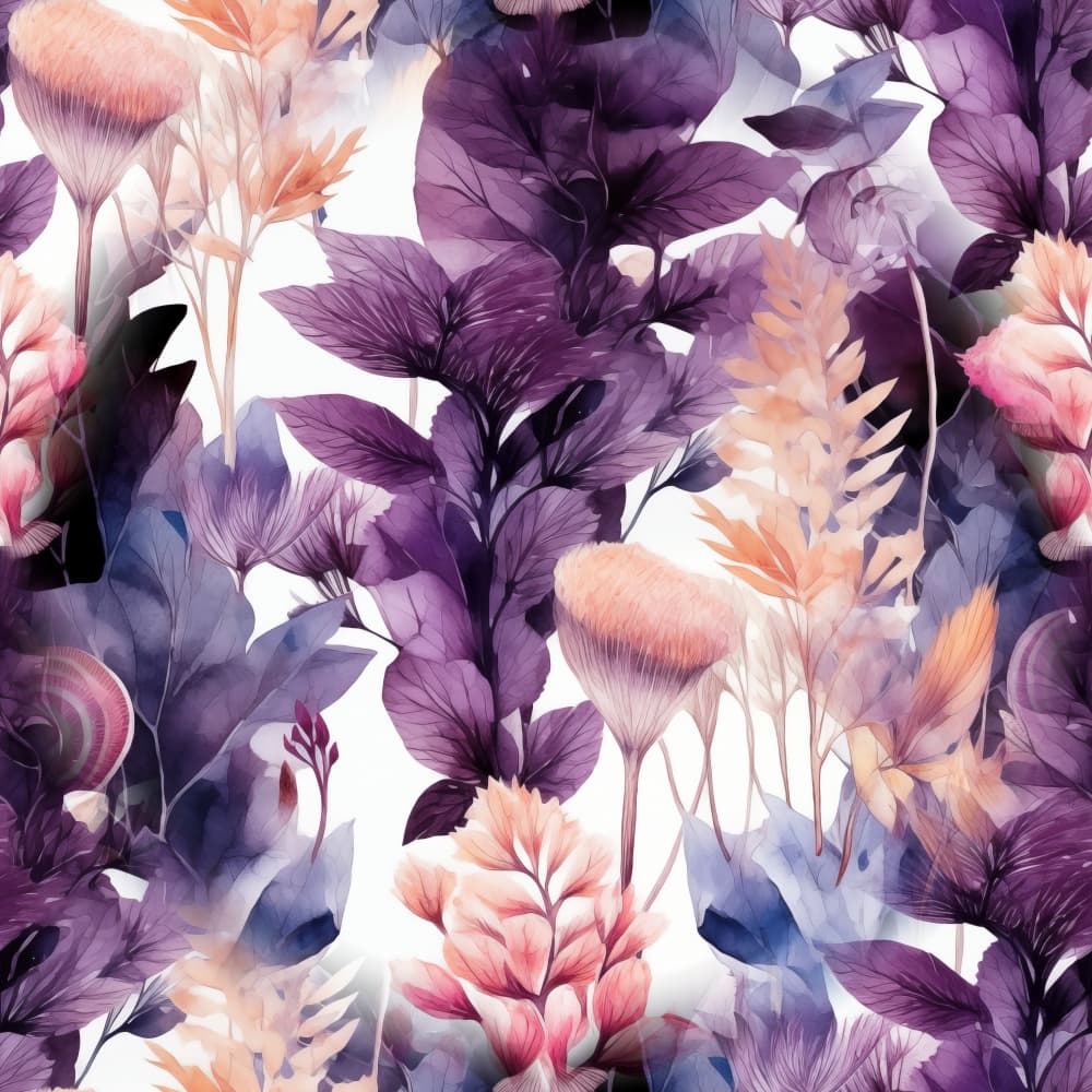 Dreamy Purple Botanicals by Justyna Jaszke — canvas wall art
