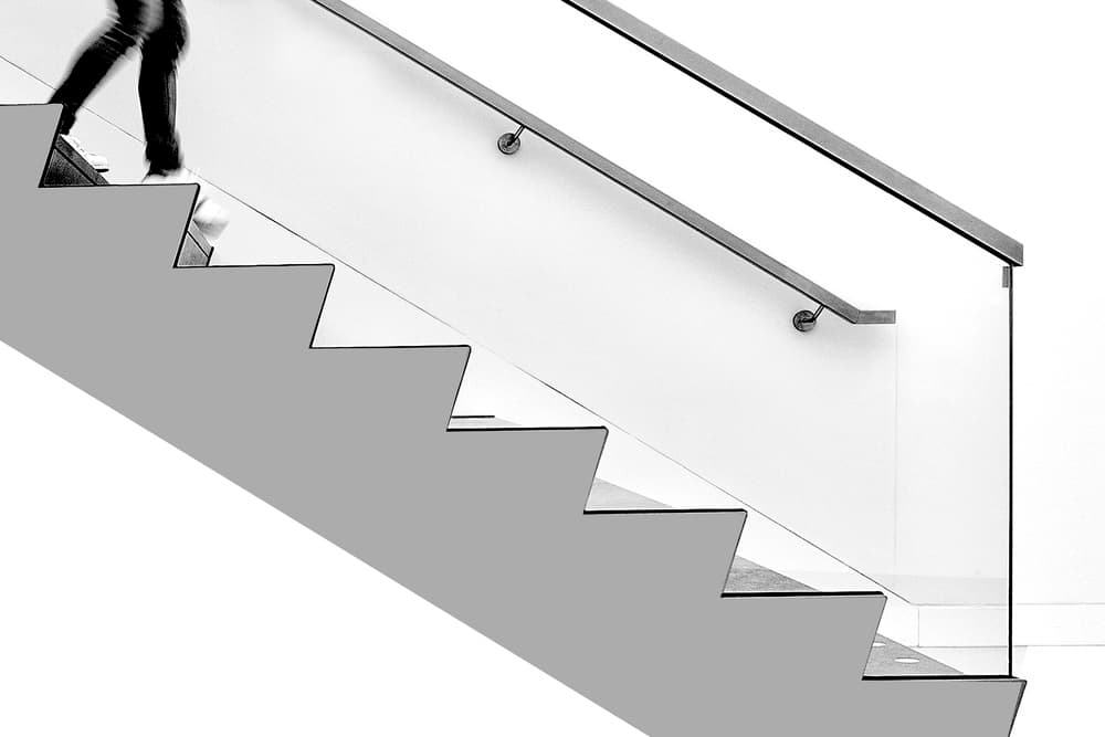 Minimalist Staircase Ascent by Wilma Wijers Smeets — canvas wall art