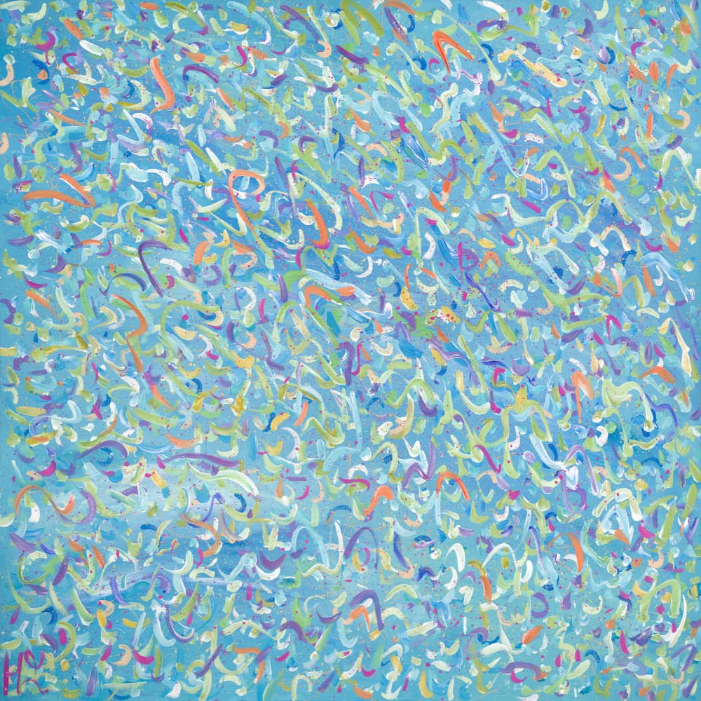 Colorful Abstract Swirls by Helen Joynson — canvas wall art